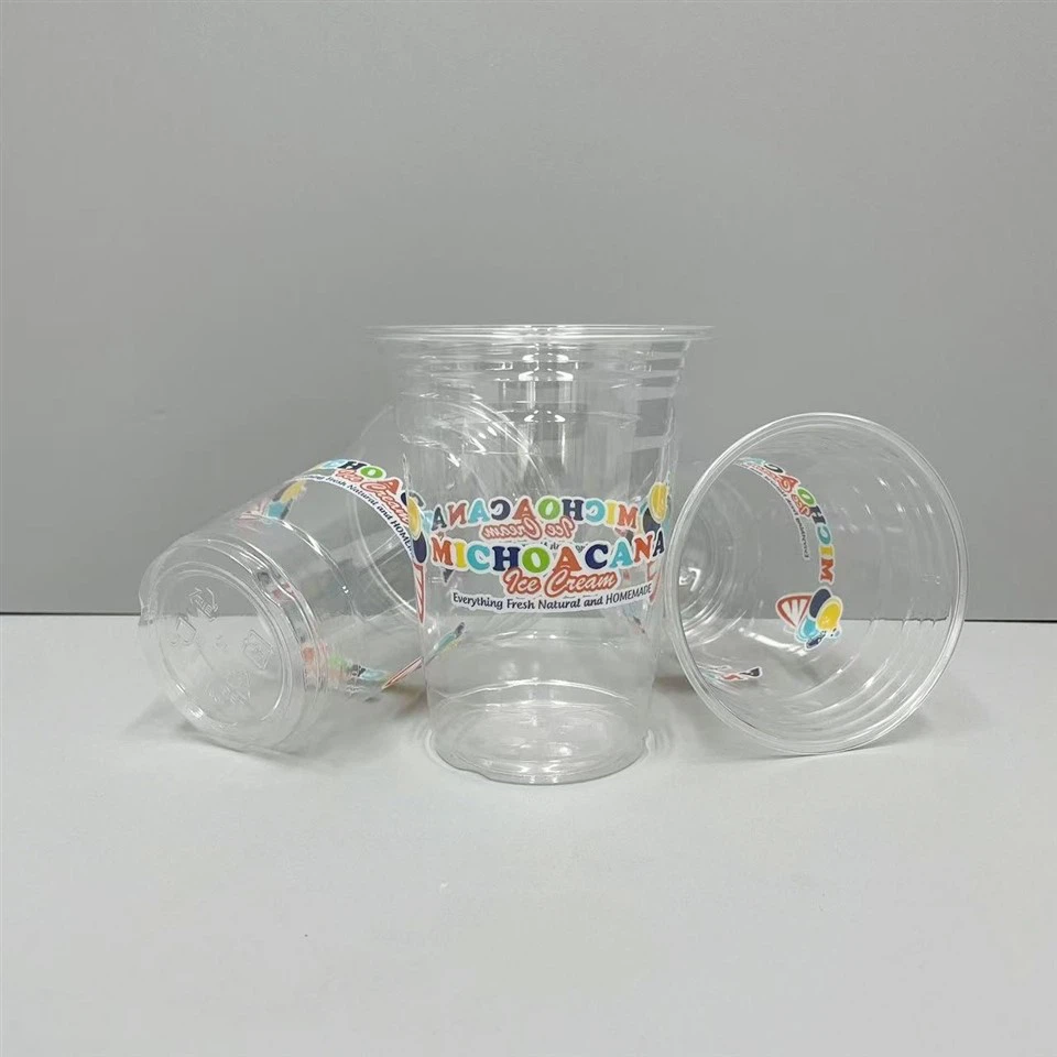 12 Oz Milkshake Clear Plastic Cups With Lids