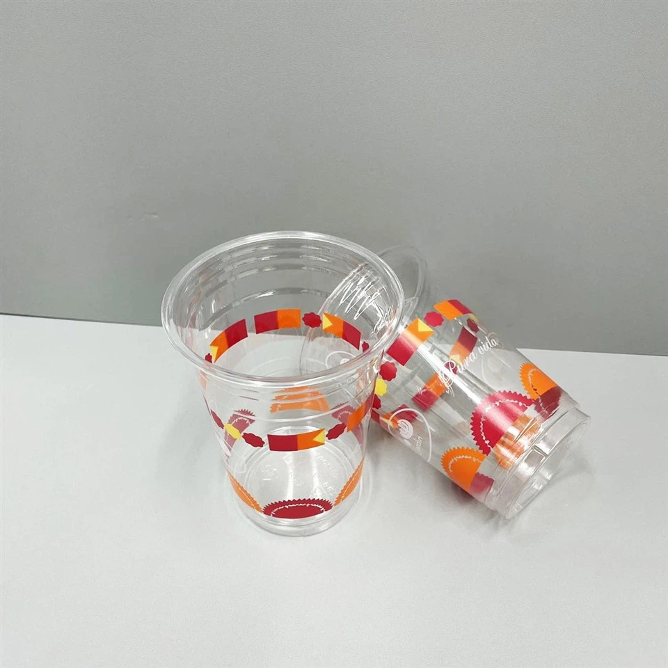 12 Oz Milkshake Clear Plastic Cups With Lids