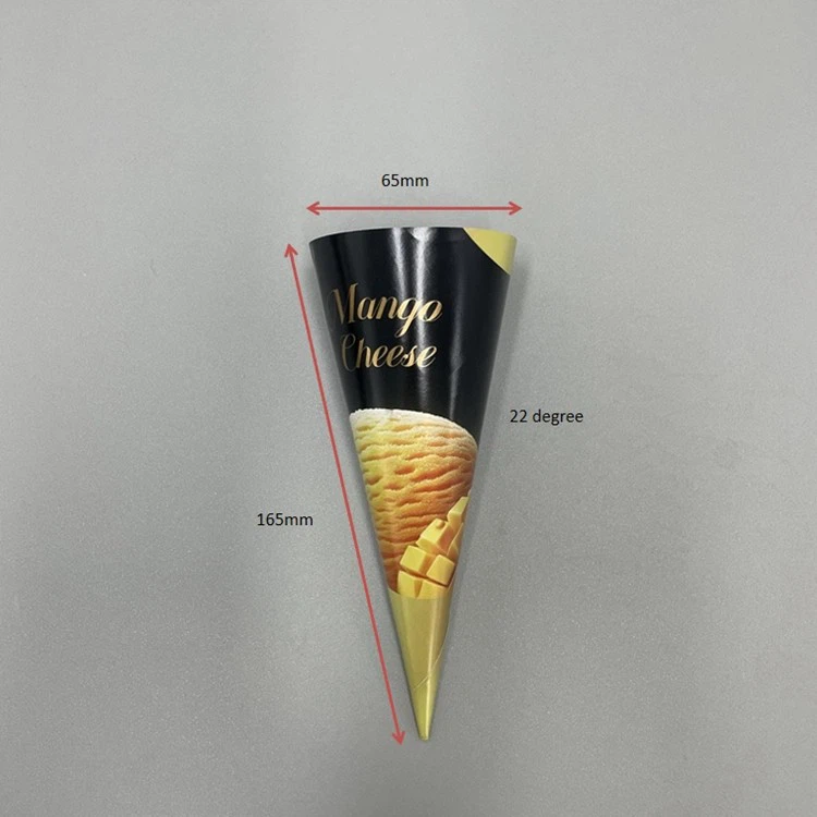 Custom Ice Cream Paper Cone Sleeve